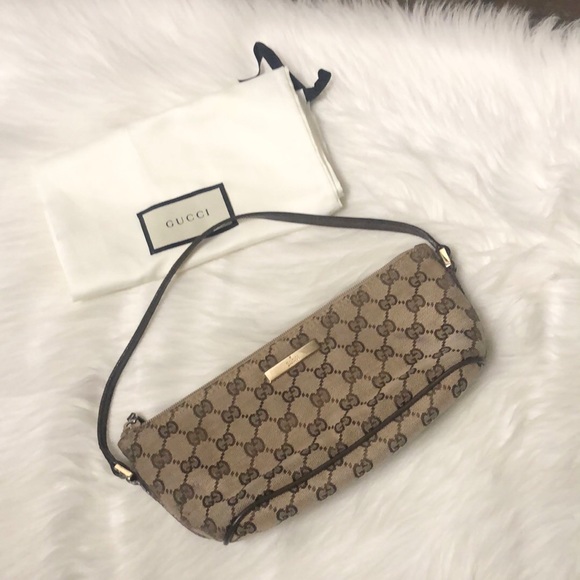 Gucci Handbags - GUCCI Brown Monogram Pochette
